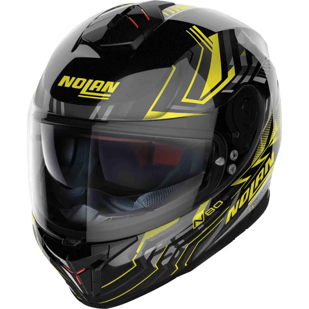 Casco Nolan N80-8 Turbolence N-COM Glossy Black/Yellow