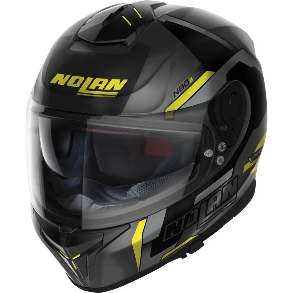 Casco Nolan N80-8 Wanted N-COM Flat Lava Gray/Black/Yellow