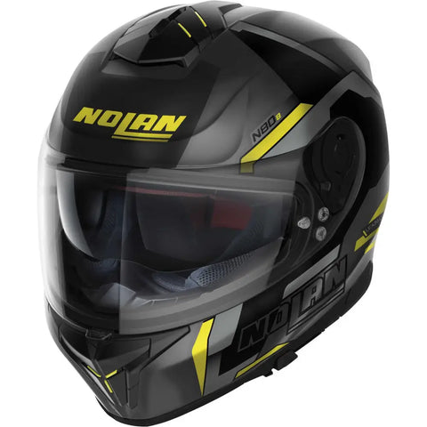 Casco Nolan N80-8 Wanted N-COM Flat Lava Gray/Black/Yellow