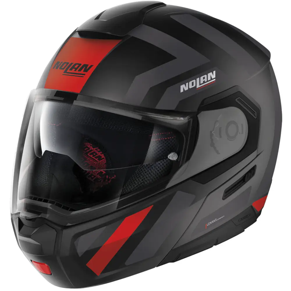 Casco Nolan N90-3 Laneway N-COM Flat Black/Red