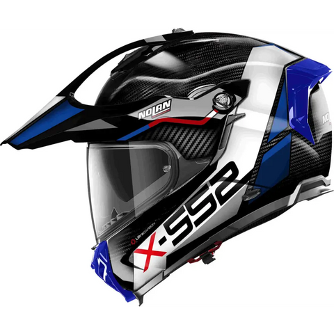 Casco Nolan X-552 Ultra Carbon Dinamo N-Com Carbon Blue/White/Red/Glossy Black