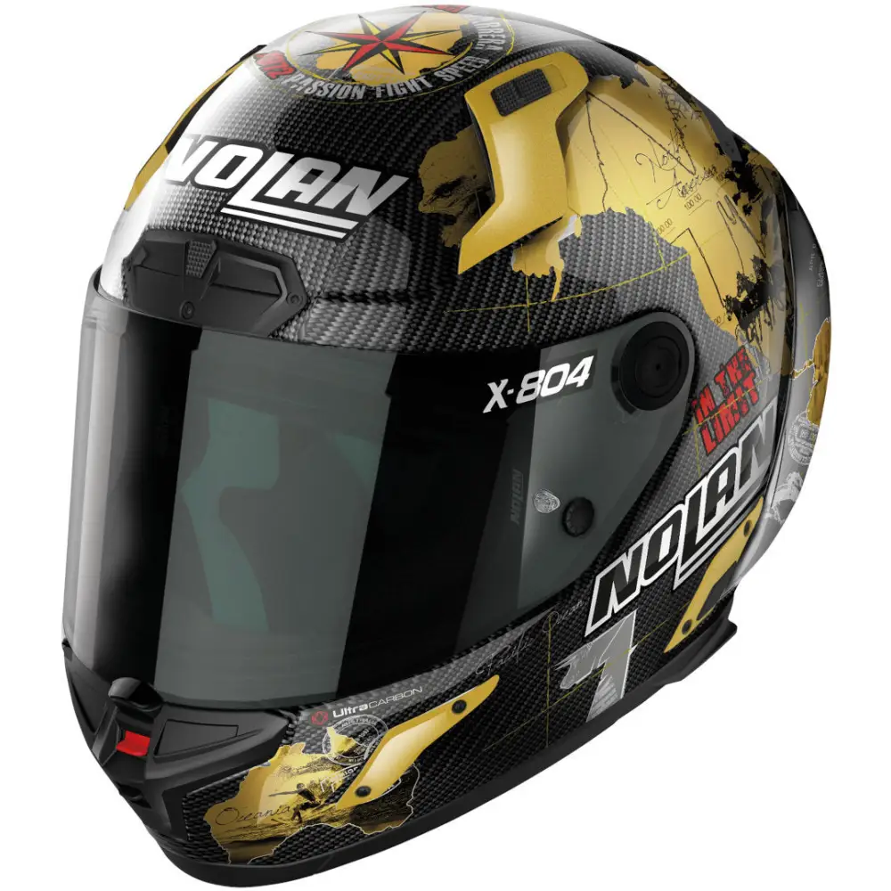 Casco Nolan X-804 RS Ultra Carbon Carlos Checa, Gold