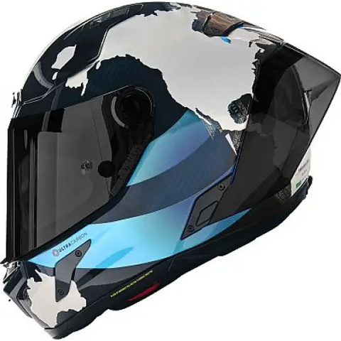 Casco Nolan X-804 RS Ultra Carbon Checa 30th Anniversary Blue/White