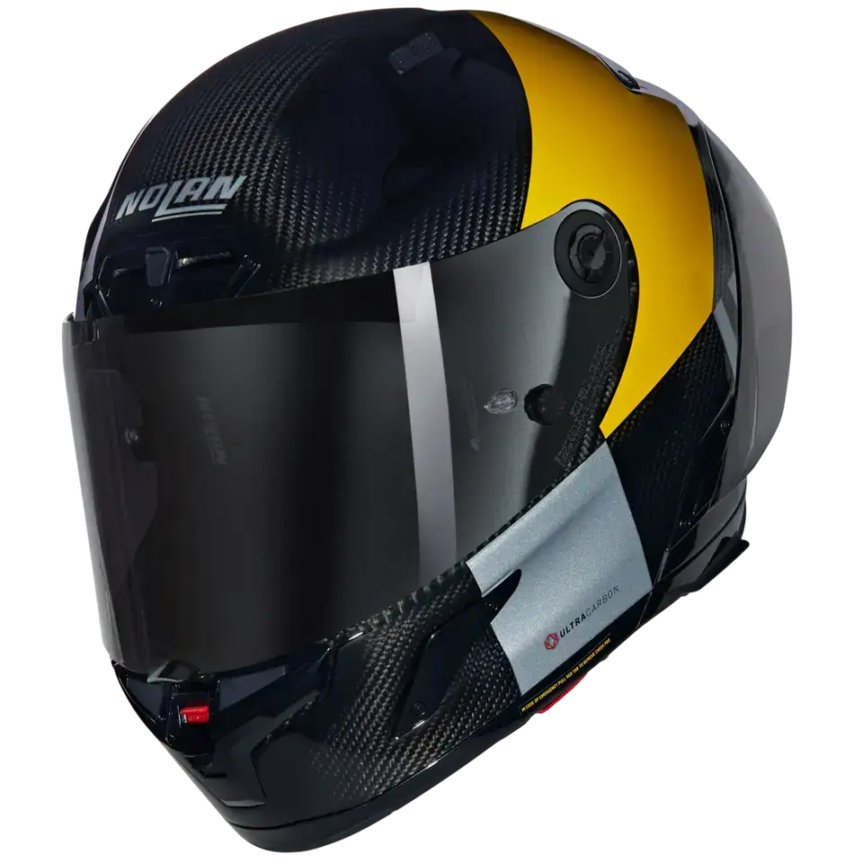 Casco Nolan X-804 RS Ultra Carbon Combo Gara 350 Carbon/Yellow/Grey/Black