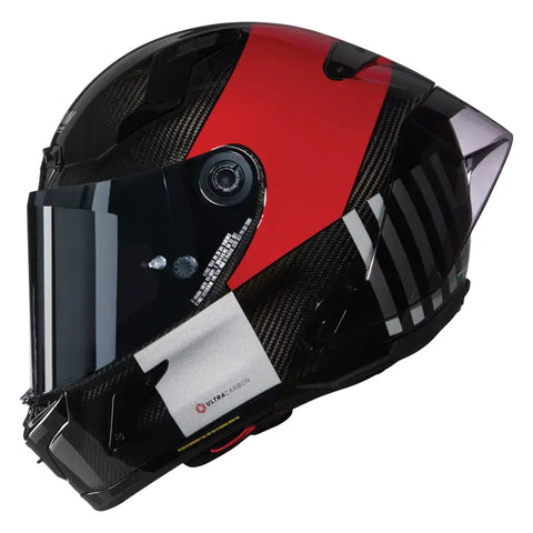 Casco Nolan X-804 RS Ultra Carbon Combo Gara 351 Carbon/Red/Grey/Black