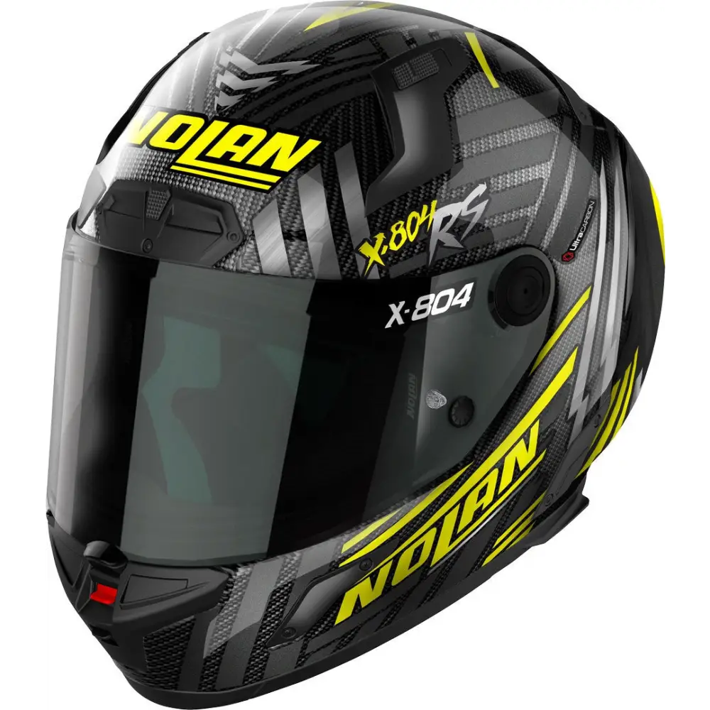 Casco Nolan X-804 RS Ultra Carbon Spectre Yellow, Chrome/Silver