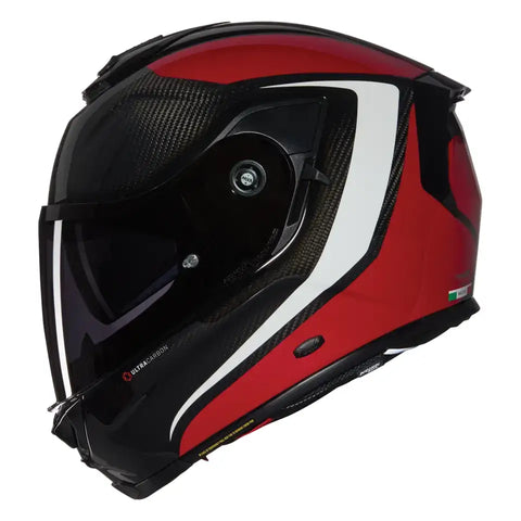 Casco Nolan X-903 Ultra Carbon Intrigo 345 Red/White