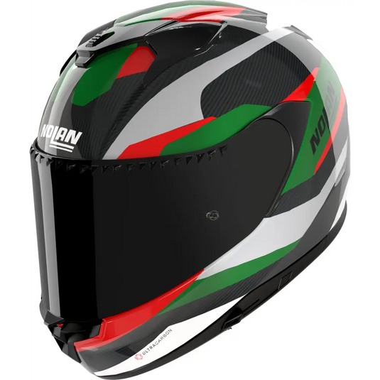 Casco Nolan X-904 Ultra Carbon Calibro 346 Silver/Green/Red