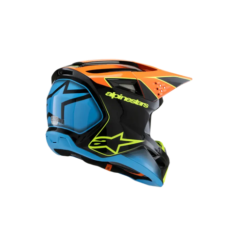 Casco para Niño Alpinestars SM3 Youth ECE06/DOT Fray Black/Orange/Yellow Fluo Glossy