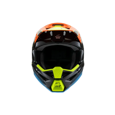 Casco para Niño Alpinestars SM3 Youth ECE06/DOT Fray Black/Orange/Yellow Fluo Glossy