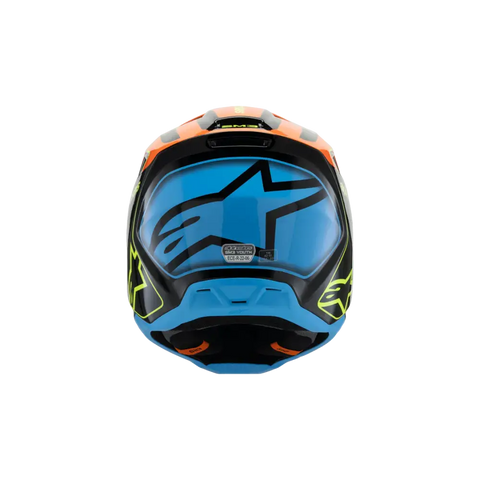 Casco para Niño Alpinestars SM3 Youth ECE06/DOT Fray Black/Orange/Yellow Fluo Glossy