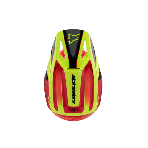 Casco para Niño Alpinestars SM3 Youth ECE06/DOT Fray Red/Yellow Fluo/Black Glossy