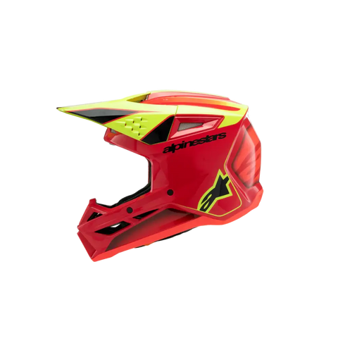 Casco para Niño Alpinestars SM3 Youth ECE06/DOT Fray Red/Yellow Fluo/Black Glossy
