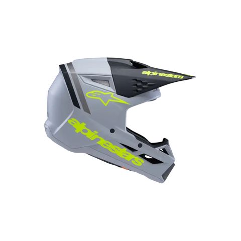 Casco para Niño Alpinestars SM3 Youth ECE06/DOT Radium Gray/Black/Yellow Fluo Matte