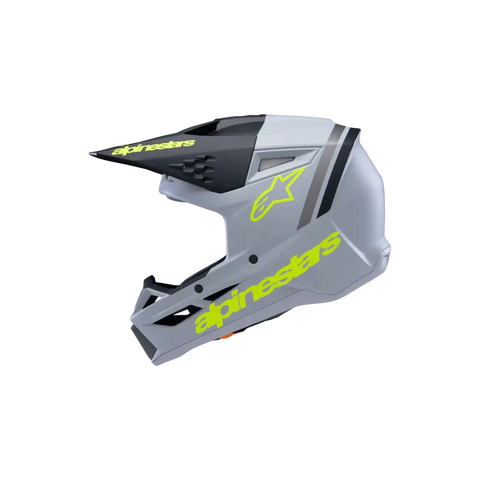 Casco para Niño Alpinestars SM3 Youth ECE06/DOT Radium Gray/Black/Yellow Fluo Matte