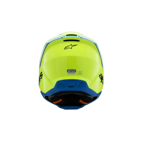Casco para Niño Alpinestars SM3 Youth ECE06/DOT Radium Yellow Fluo/Black/Blue Glossy