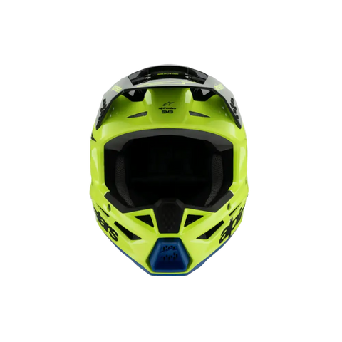 Casco para Niño Alpinestars SM3 Youth ECE06/DOT Radium Yellow Fluo/Black/Blue Glossy