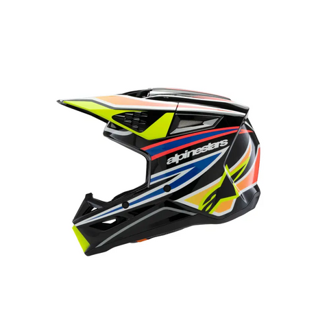 Casco para Niño Alpinestars SM3 Youth ECE06/DOT Wurx Black/Yellow Fluo/Blue Red Glossy