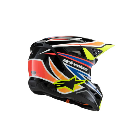 Casco para Niño Alpinestars SM3 Youth ECE06/DOT Wurx Black/Yellow Fluo/Blue Red Glossy