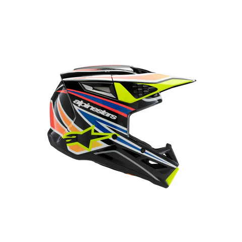Casco para Niño Alpinestars SM3 Youth ECE06/DOT Wurx Black/Yellow Fluo/Blue Red Glossy