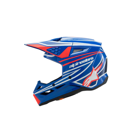 Casco para Niño Alpinestars SM3 Youth ECE06/DOT Wurx Blue/Red/White/Black Glossy