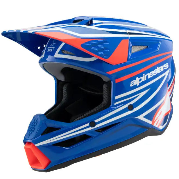 Casco para Niño Alpinestars SM3 Youth ECE06/DOT Wurx Blue/Red/White/Black Glossy