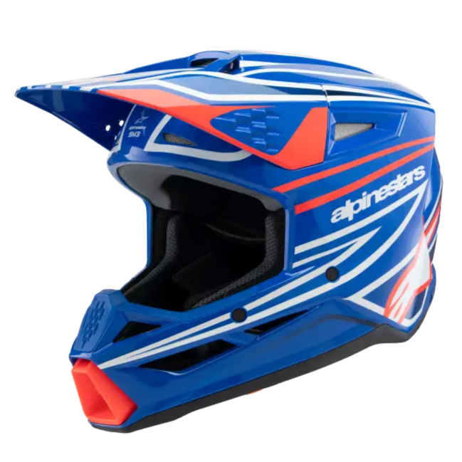 Casco para Niño Alpinestars SM3 Youth ECE06/DOT Wurx Blue/Red/White/Black Glossy