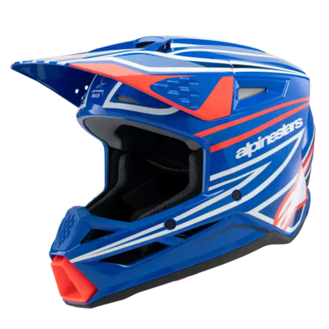 Casco para Niño Alpinestars SM3 Youth ECE06/DOT Wurx Blue/Red/White/Black Glossy