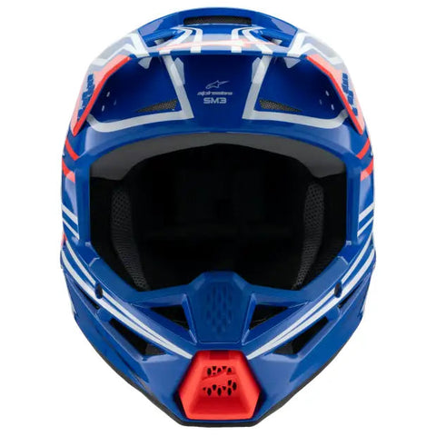 Casco para Niño Alpinestars SM3 Youth ECE06/DOT Wurx Blue/Red/White/Black Glossy, Talla YS