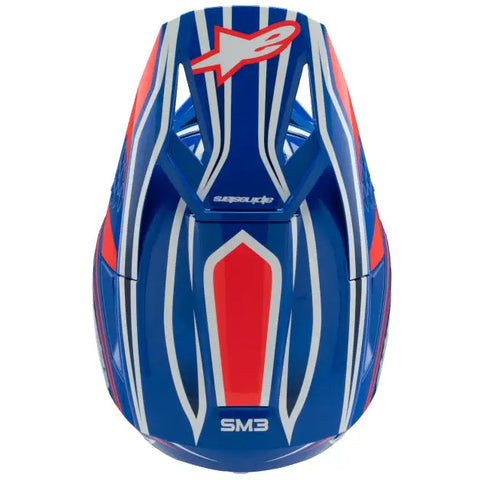 Casco para Niño Alpinestars SM3 Youth ECE06/DOT Wurx Blue/Red/White/Black Glossy, Talla YS