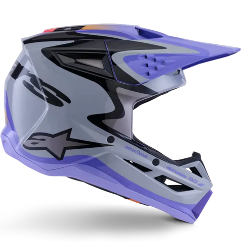 Casco para Niño Alpinestars SM3 Youth Jettson ECE06/DOT Gray/Purple/Black Glossy