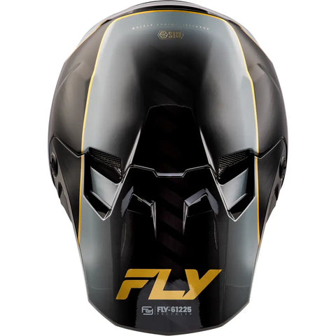 Casco para Niño Fly Racing Youth Formula CC Underglow Black/Grey/Gold
