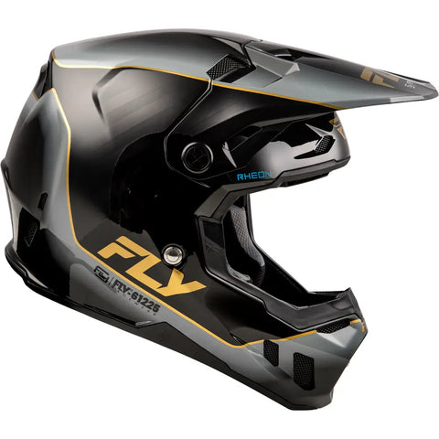 Casco para Niño Fly Racing Youth Formula CC Underglow Black/Grey/Gold