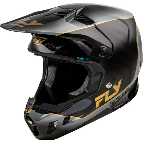 Casco para Niño Fly Racing Youth Formula CC Underglow Black/Grey/Gold