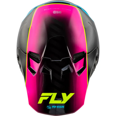 Casco para Niño Fly Racing Youth Formula CC Underglow Black/Pink/Blue