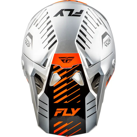 Casco para Niño Fly Racing Youth Formula CP Slice Grey/Orange/Black