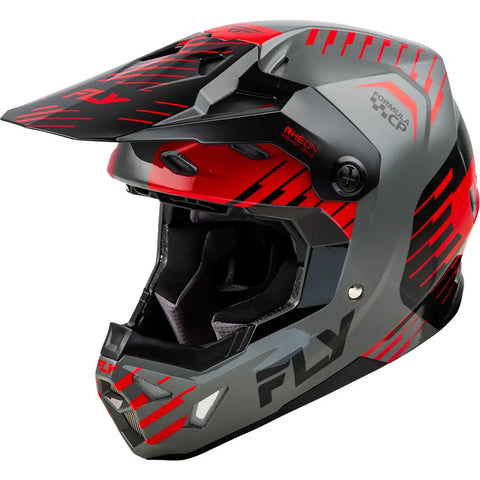 Casco para Niño Fly Racing Youth Formula CP Slice Grey/Red/Black