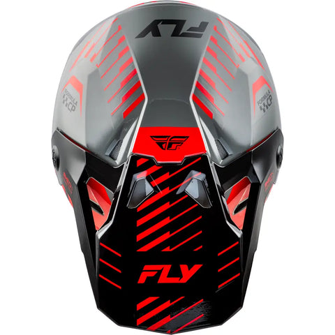 Casco para Niño Fly Racing Youth Formula CP Slice Grey/Red/Black