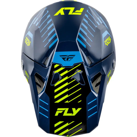 Casco para Niño Fly Racing Youth Formula CP Slice Navy/Hi-Vis/White