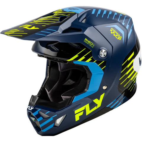 Casco para Niño Fly Racing Youth Formula CP Slice Navy/Hi-Vis/White