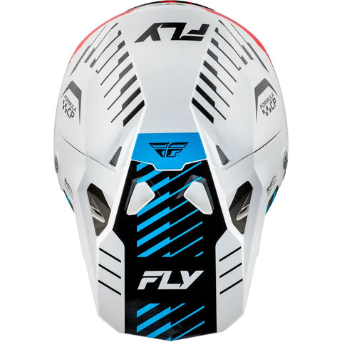 Casco para Niño Fly Racing Youth Formula CP Slice White/Red/Cyan