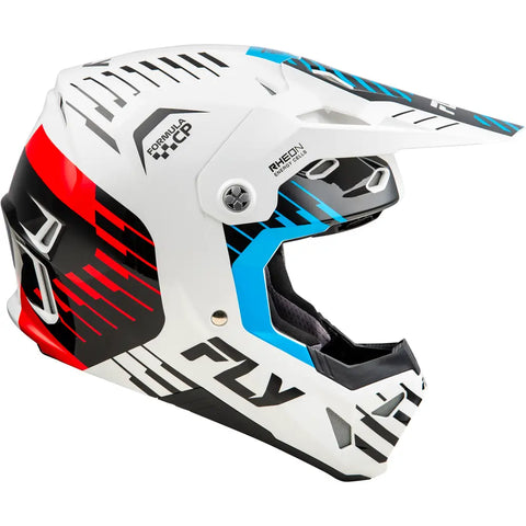 Casco para Niño Fly Racing Youth Formula CP Slice White/Red/Cyan