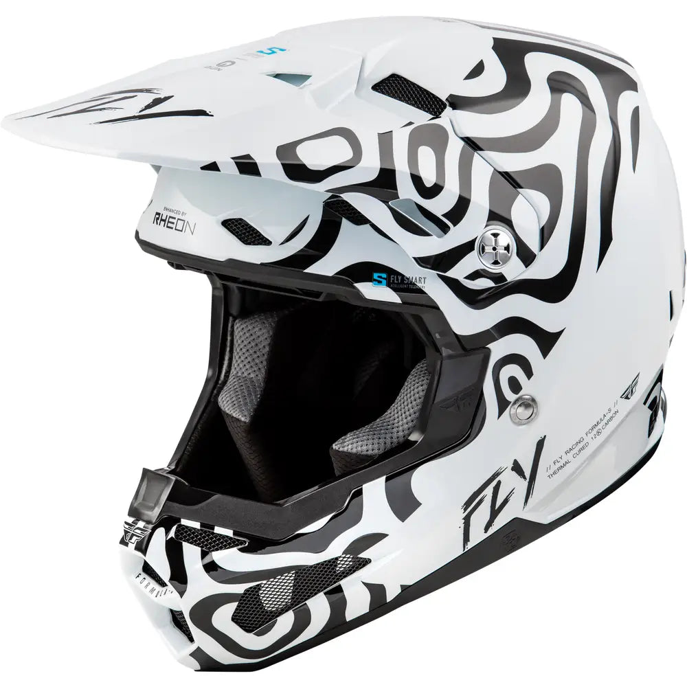 Casco para Niño Fly Racing Youth Formula S Carbon LE Abyss White/Black