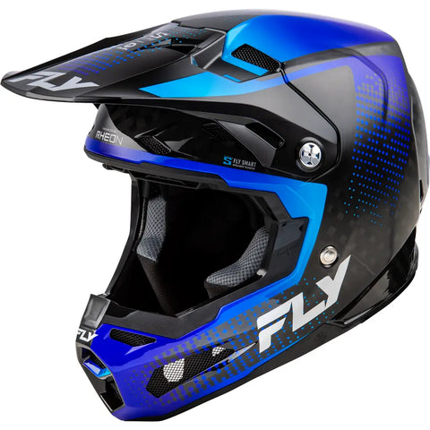 Casco para Niño Fly Racing Youth Formula S Carbon Protocol Black Carbon/Blue