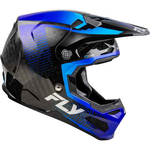 Casco para Niño Fly Racing Youth Formula S Carbon Protocol Black Carbon/Blue