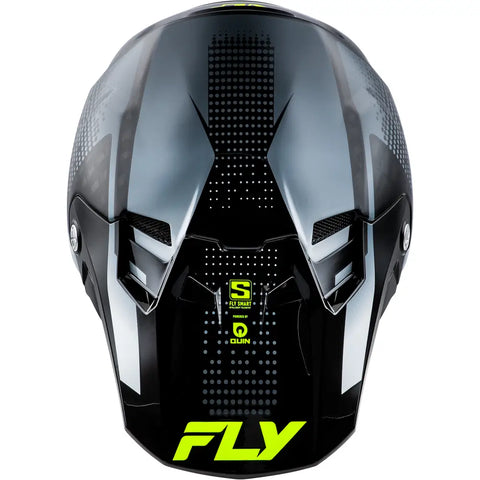 Casco para Niño Fly Racing Youth Formula S Carbon Protocol Black Carbon/Grey/Hi-Vis