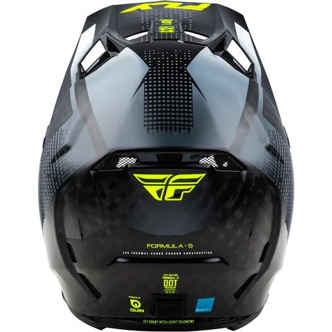 Casco para Niño Fly Racing Youth Formula S Carbon Protocol Black Carbon/Grey/Hi-Vis