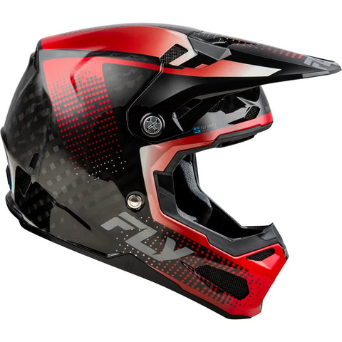 Casco para Niño Fly Racing Youth Formula S Carbon Protocol Black Carbon/Red