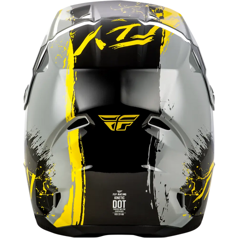 Casco para Niño Fly Racing Youth Kinetic Drip Grey/Black/Yellow