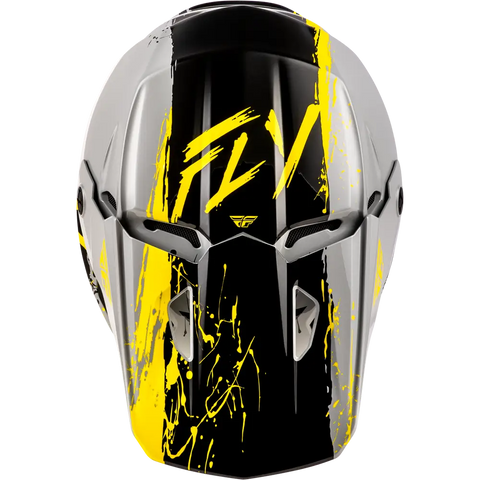 Casco para Niño Fly Racing Youth Kinetic Drip Grey/Black/Yellow